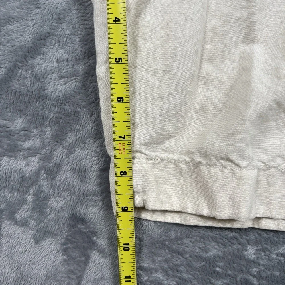 Faherty Malibu Shorts Mens 36 Tan Chino Linen Blend Summer Resort Preppy Casual